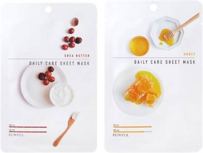 Eunyul SHEA BUTTER SHEET MASK+HONEY SHEET MASK