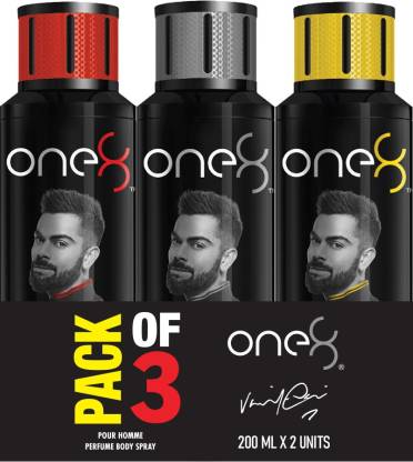 one8 by Virat Kohli Intense + Pure + Active Perfume Body Spray Set-Men Perfume Body Spray  -  For Men