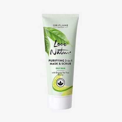 Oriflame Sweden Purifying 2-in-1 Mask & Scrub with Organic Tea Tree & Lime