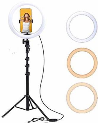 JAMMY ZONES Big Selfie Ring Light 10" with 7ft Tripod Stand for video,Reels Studio J27 Ring Flash