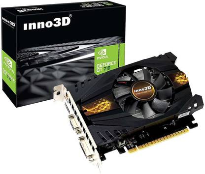 Inno3D Geforce GT 710 2GB DDR3 DDR3 2 GB NVIDIA Chipset 64 bit 612 MHz Graphics Card