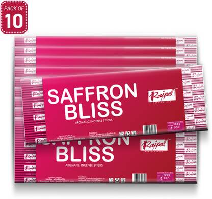 Rajpal Saffron Bliss Aromatic Incense (pack of 10) Aromatic