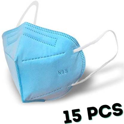 kodenipr N95 blue mask N95/KN95 -V 5 Layer Anti- Pollution, Anti- Virus Reusable ,Washable Protective Respiratory Face Mask With Breathing Valve N95-V Blue Water Resistant, Reusable, Washable (blue, Free Size, Pack of 15)