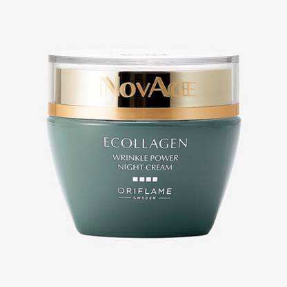 Oriflame Sweden Novage Ecollagen Wrinkle Power Day Cream is a powerful multi-tasking day cream, which hydrates and corrects wrinkles to leave skin smooth, soft and radiant, and helps to slow skin ageing.