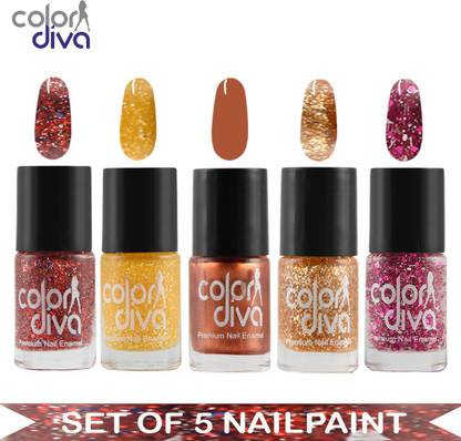 Color Diva (CD-NPCMB5-5284) - Maybe Multicolor Nail Paint - 6 ml Each Multicolor