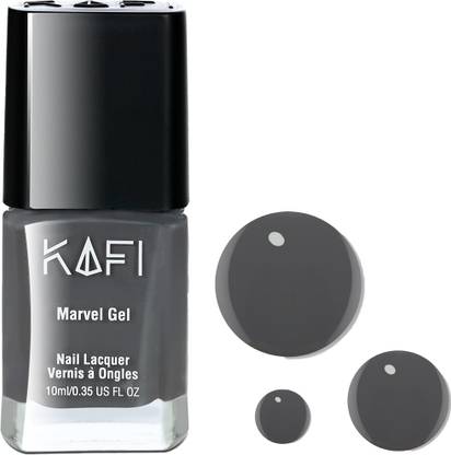 KAFI Gel Effect Nail Polish- Long lasting, Non Toxic, High Shine, Vegan Formula, SalonPro - (Grey) The Grey Suit