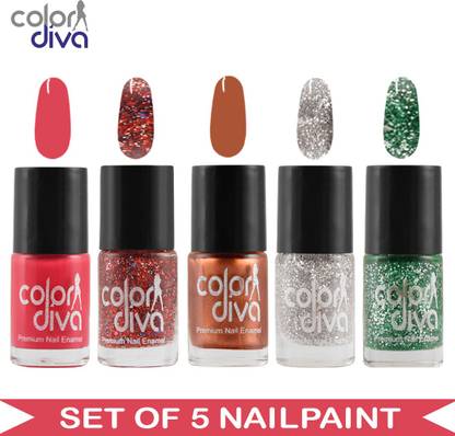 Color Diva (CD-NPCMB5-5245) - Maybe Multicolor Nail Paint - 6 ml Each Multicolor