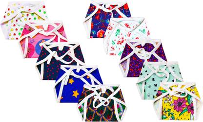 Triviso Baby Nappy Clothe Diaper for 0-6 Months (Pack of 10)