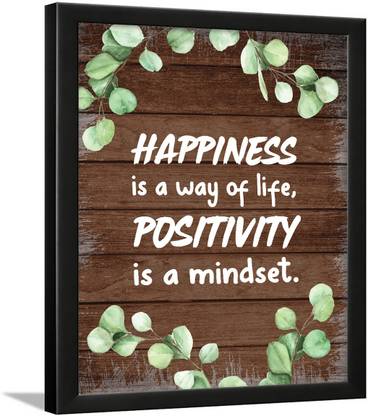 Positive Happiness Quotes Frames - Positive Quotes Wall Frame for Home - Positive Quotes Wall Posters - Positive Quotes With Frames Paper Print