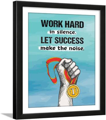 Motivational Quotes Wall Frames for Study Room - Student Quotes Frame - Focus Quotes Frames for Study Room - Study Room & Student Posters Paper Print