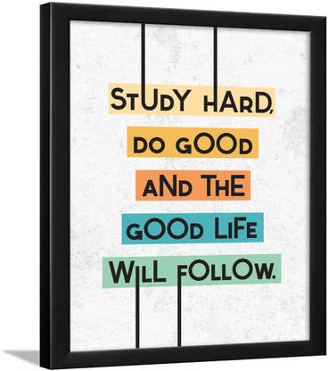 Motivational Quotes Wall Frames for Study Room - Student Quotes Frame - Focus Quotes Frames for Study Room - Study Room & Student Posters Paper Print