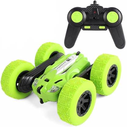KGF Double Sided 360 Degree Remote Control Racing Unbreakable Rechargeable Stunt Car Toy with LED Lights for Kids [Premium Edition]