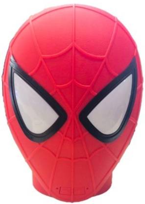 RETRACK 5W Display Light Spider-Man Helmet Bluetooth Speaker Avengers Marvel Bass USB Interface Plug-in 32G TF Card Button F4042 5 W Bluetooth Speaker