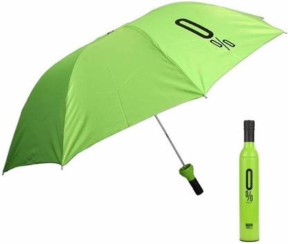अमिगोस स्टोर Ultra Light Compact And Folding Umbrella With Wine Bottle Cover छाता