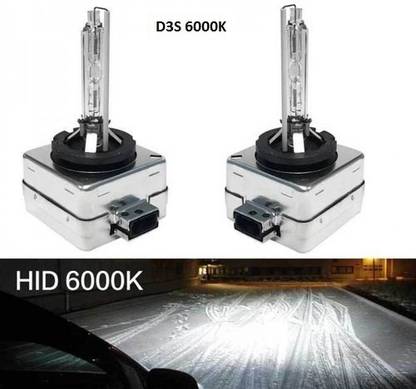 HyperDrive D3S HID Xenon Headlight Replacement Bulbs, High Low Beam, 6000K Diamond White, 35W for Car, Pack of 2 Vehical HID Kit