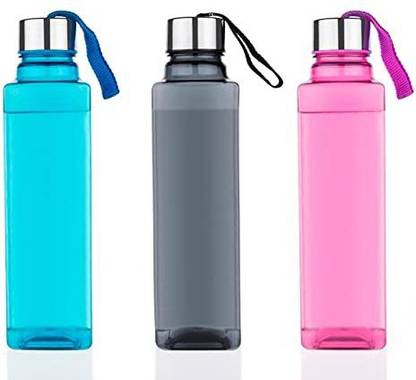 Womens 1st Choice Premium Quality Fridge Water Bottle With Steel Cap Set of 3 Multi color 1000 ml Bottle