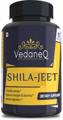 VedaneQ Shilajit extract for Strength stamina 90 Capsules (Pack of 1)