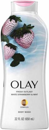 OLAY FRESH OUTLAST WHITE STRAWBERRY & MINT BODY WASH IMPORTED