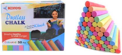 Kores COLOURFUL DUSTLESS CHALKS 50 STIKS Regular ECO - Friendly Colourful Dustless Chalks