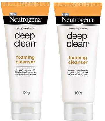 NEUTROGENA Deep Clean Foaming Cleanser Pack of 2 Face Wash