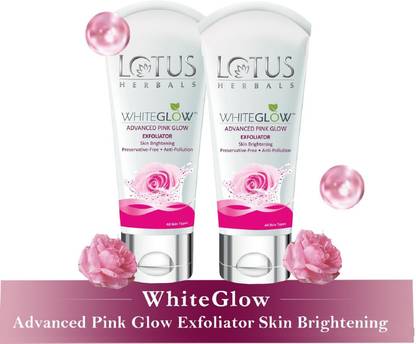 LOTUS HERBALS WhiteGlow Advanced Pink Glow Exfoliator Skin Brightening _ 100 gm ( Pack of 2 )