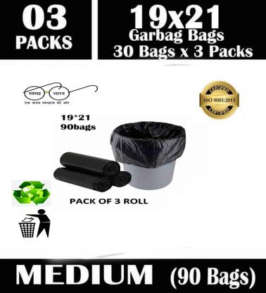 Expetens rdk-03 M BAGS FOR dustbin new Medium 12 L Garbage Bag  Pack Of 90