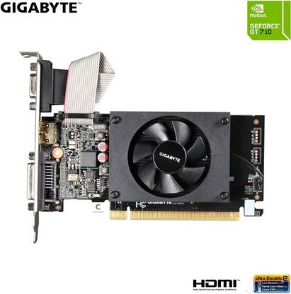 GIGABYTE GV-N710D3-2GL DDR3 2 GB NVIDIA Chipset 64 bit 1600 MHz Graphics Card