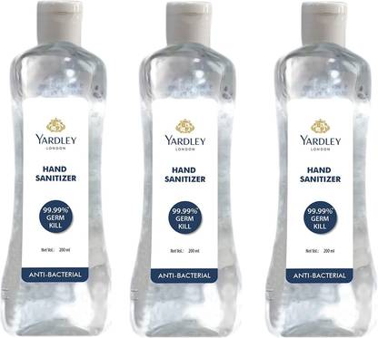 YARDLEY LONDON GEL SANITIZER 200ML EACH PACK OF 3 Hand Sanitizer Bottle