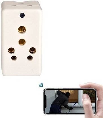 Safetynet Hidden Spy 3 Pin Plug Camera Wireless WiFi Mini Hidden Home Security 1080P Camera for Android and iOS Smartphone Security Camera