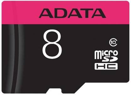 ADATA CLASS 10 / V1 CLASS 10 / V1 8 GB MicroSD Card Class 10 50 MB/s  Memory Card Compatible with Mobile, Tablet