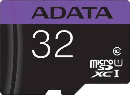 ADATA A1/U1/V10 A1/U1/V10 32 GB MicroSD Card Class 10 100 MB/s  Memory Card Compatible with Mobile, Tablet