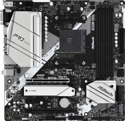 ASRock B550M Pro4 Supports 3rd Gen AMD AM4 Ryzen/Future AMD Ryzen Processors AM4Socket Micro-ATX AMD B550 Chipset DDR4 Motherboard for Desktop
