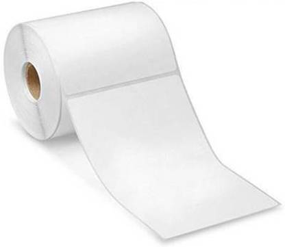 SS ENTERPRISE 4" X 6" Direct Thermal Label / 100 MM Width X 150 MM Height, Self Adhesive Normal Direct Thermal, White Plain Labels, 1UPS, 400 Labels P/R, 1.00" Core, Winding/Packing OUT SIDE, With PERFORATION Per Label, You Can Use This Label Without Ribbon Cartridge Direct Thermal Self Adhesive Labels Paper Label