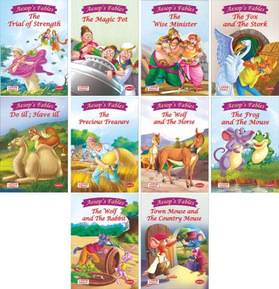 Set Of 10 Books Aesop Fables - Story Book For Kids