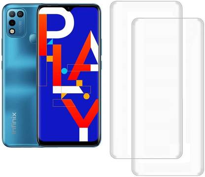 Msons Screen Guard for Infinix Hot 10 Play | Original Tempered Glass Full Glue 9H Hardness Full Screen Coverage