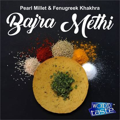 WONDER TASTE Bajra Methi Khakhra Pack of 3 (200g Each) | Super Healthy Diet Low Calorie Snack