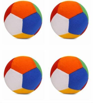 KPN Ball Set for Kids/1yr-5yr Old Baby/Boys/Girls - Multicolor Soft Small Size Balls - Soft Plushed Baby Ball (10 cm - Set of 4) - 10 cm (Multicolor) - 10 cm
