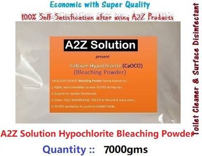 A2Z Solution Hypochlorite Bleaching Powder 7000gms for Disinfectant, Sanitizing Powder Regular Powder Toilet Cleaner