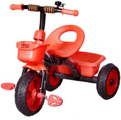 tripple ess toy TR-903 903 red trycycle for kids 2 to 5 years recommend for baby boy and baby girls with forant and back basket color red Tricycle