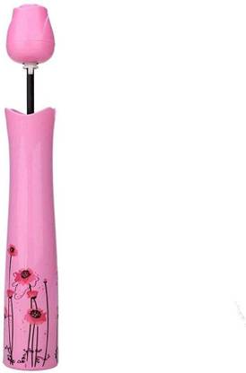 VibeX ® CIU-5 Mini Folding Creative Rose Flower Case Canvas Plastic Umbrella Umbrella