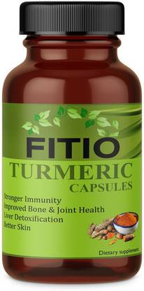 FITIO Turmeric Curcumin Capsules Supplement Anti-Inflammatory Pro