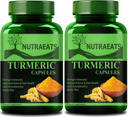 NutraEats Pro Turmeric Curcumin Capsules Supplement Anti-Inflammatory (Pack Of 2) Pro