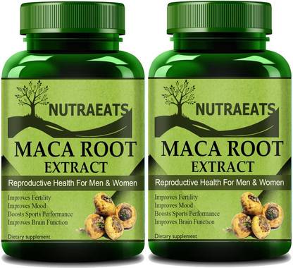 NutraEats Premium Maca Root Extract Capsules for Reproductive Health (Pack Of 2) Pro