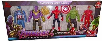 TITIRANGI Super Hero Team Set of Five Action Figures (Multicolor)