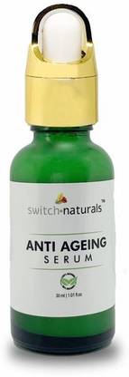 switch.naturals ANTI AGEING SERUM for Spotless Skin, Glowing Skin, Reduce Wrinkles & Fine Lines, All Natural, NO Chemical, No Alcohol 30 ML