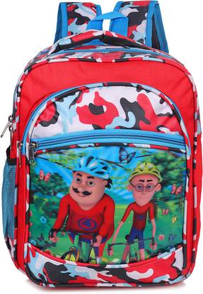sapna Bag For Nursery (LKG/UKG/1st std) Motu Patlu Waterproof Waterproof School Bag01 Waterproof School Bag