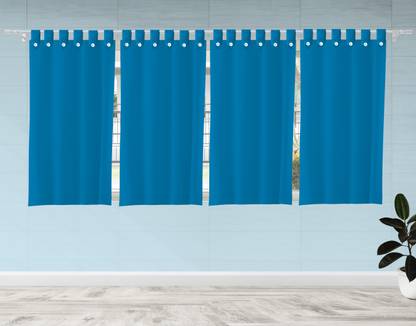 HOMEFLY 150 cm (5 ft) Cotton Window Curtain (Pack Of 4)