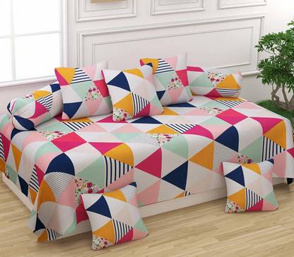 Decent Home Cotton Abstract Diwan Set