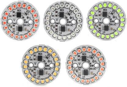 SHOBHANI ENTERPRISES SE 9W LED Bulb Raw Material Direct On Board MCPCB Light ( Pack of 5) Light Electronic Hobby Kit