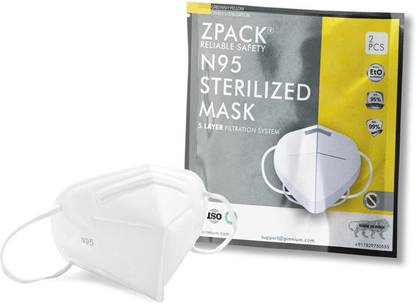 zpack Guardia N95 Mask N95 Face Mask, Ear Loop Style With 5 Layer Filtration (White, Pack of 100) Surgical Mask With Melt Blown Fabric Layer